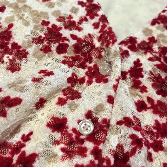 INC International Concepts Floral Lace Blouse - Picture 6 of 7